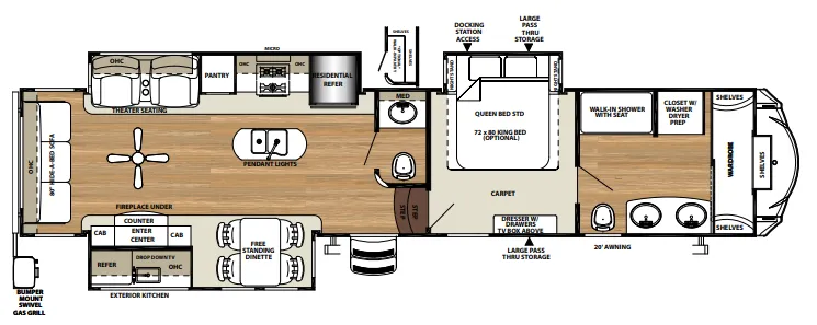 Forest River Sandpiper 378FB floor plan
