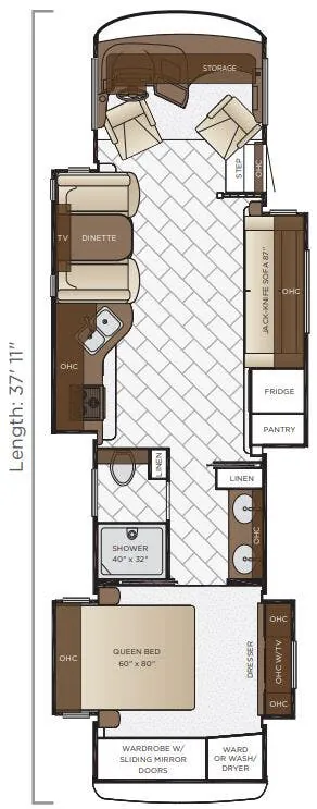 Newmar Canyon Star 3716 floor plan