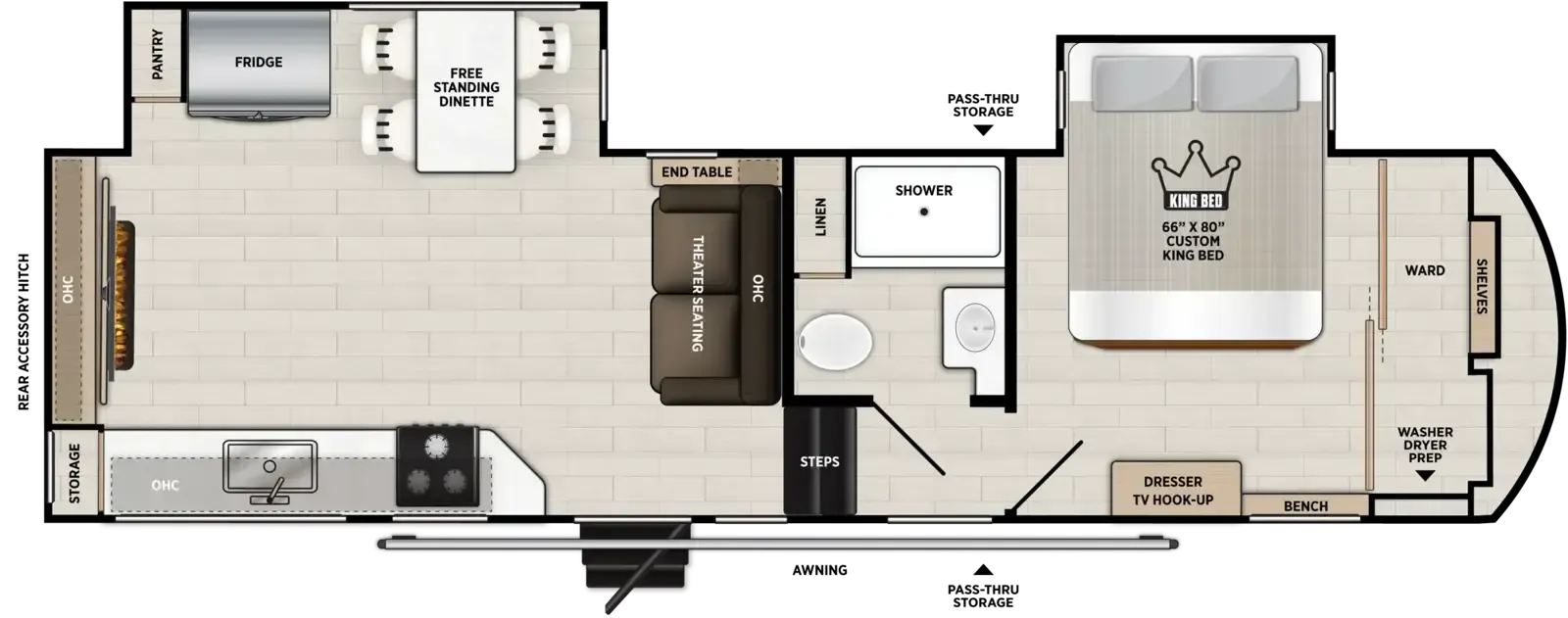 Forest River Salem Hemisphere 280RE floor plan