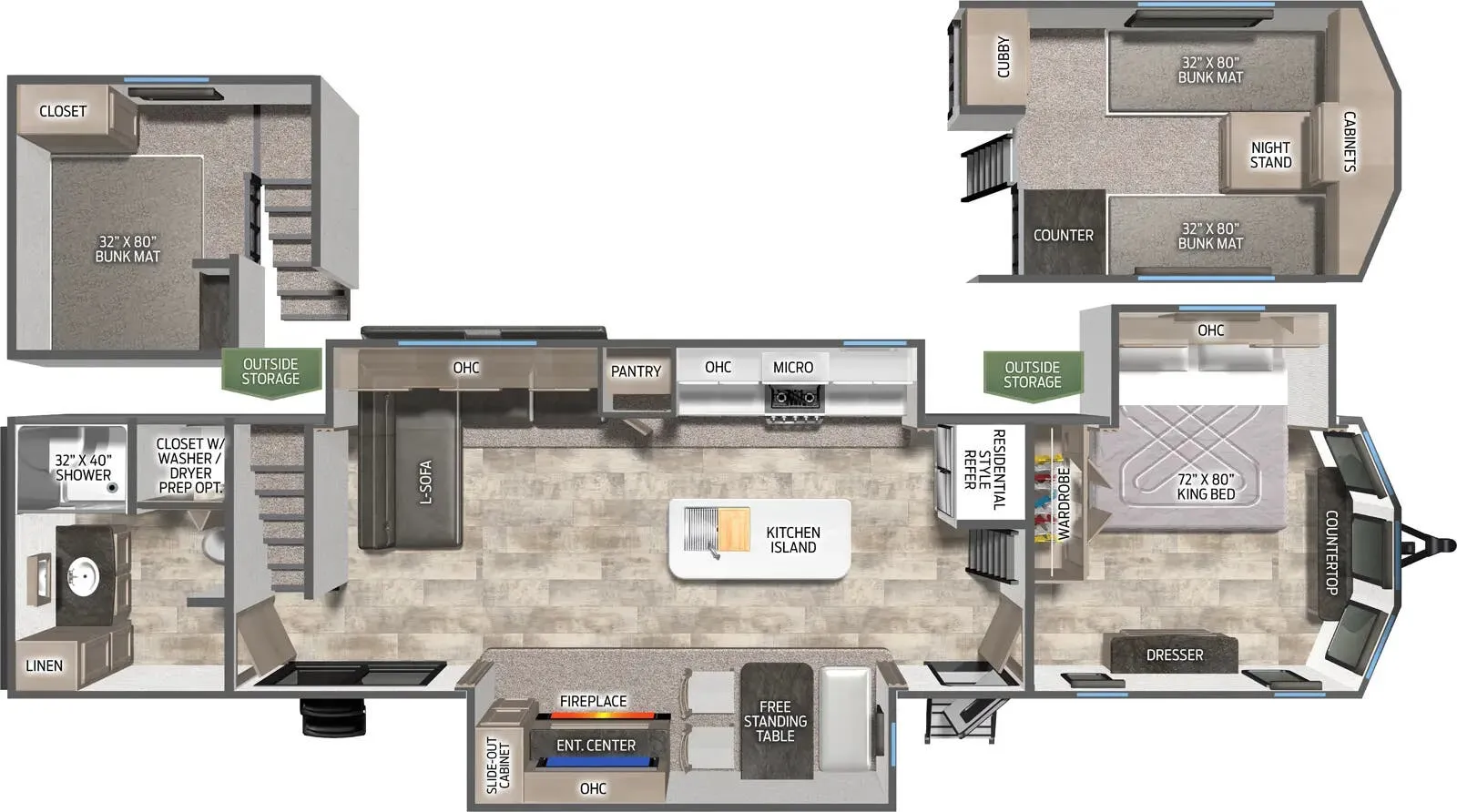 Palomino Puma 420LFT floor plan