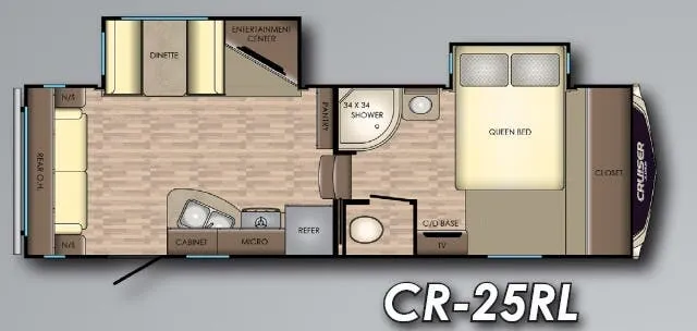 CrossRoads Cruiser Aire 25RL floor plan