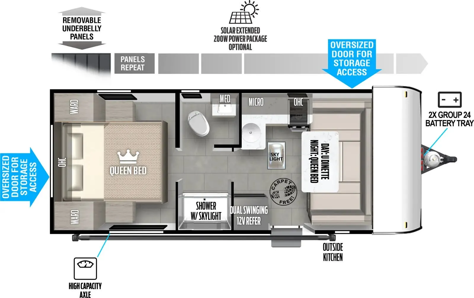 Forest River Salem FSX 161QK PLATINUM floor plan