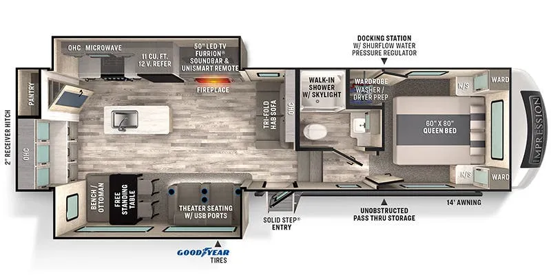 2021 Forest River Impression 270RK floor plan