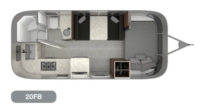 2020 Airstream Caravel 20FB - Floor plan