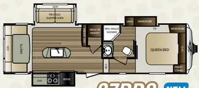 Keystone Cougar XLite 27RDS floor plan