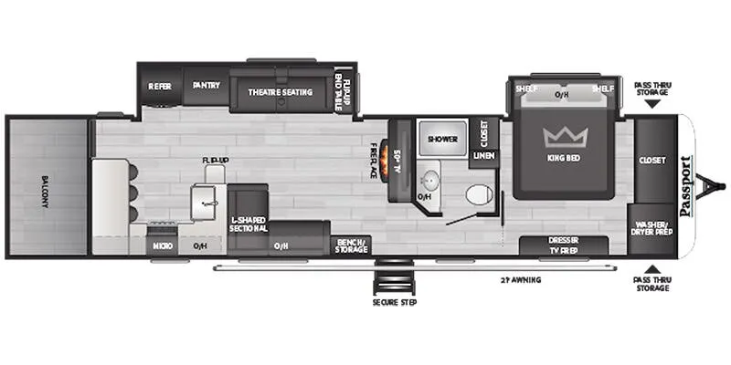 2025 Keystone Passport 3360BK - Floor plan
