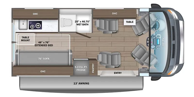 Jayco Swift 20A floor plan
