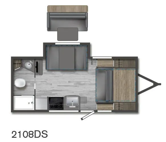 Winnebago Micro Minnie 2108DS floor plan