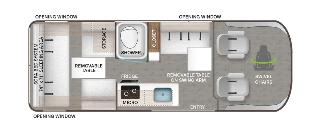 2024 Thor Motor Coach Dazzle 2JB floor plan