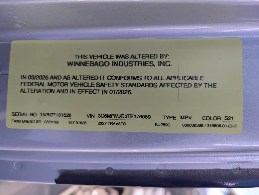 2027 Winnebago Travato 59G, Photos photo 23