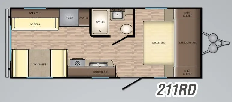 CrossRoads Zinger Lite 211RD floor plan