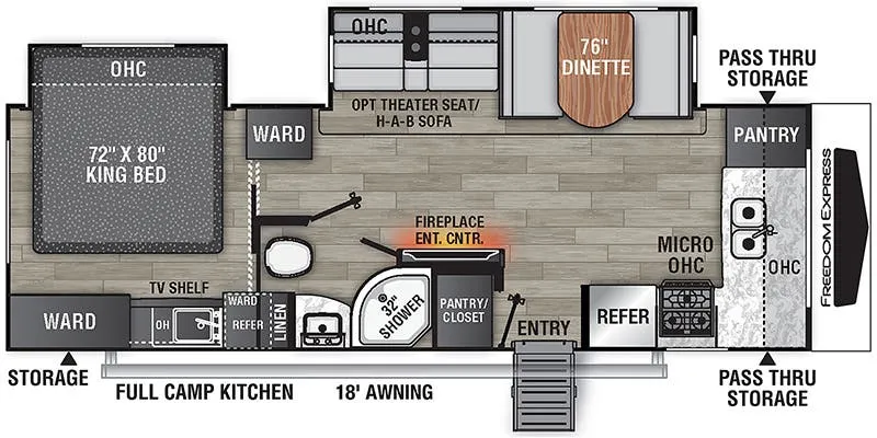 Coachmen Freedom Express Ultra Lite 259FKDS floor plan