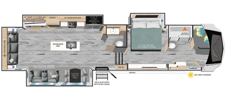 Heartland Big Country 3705FB floor plan