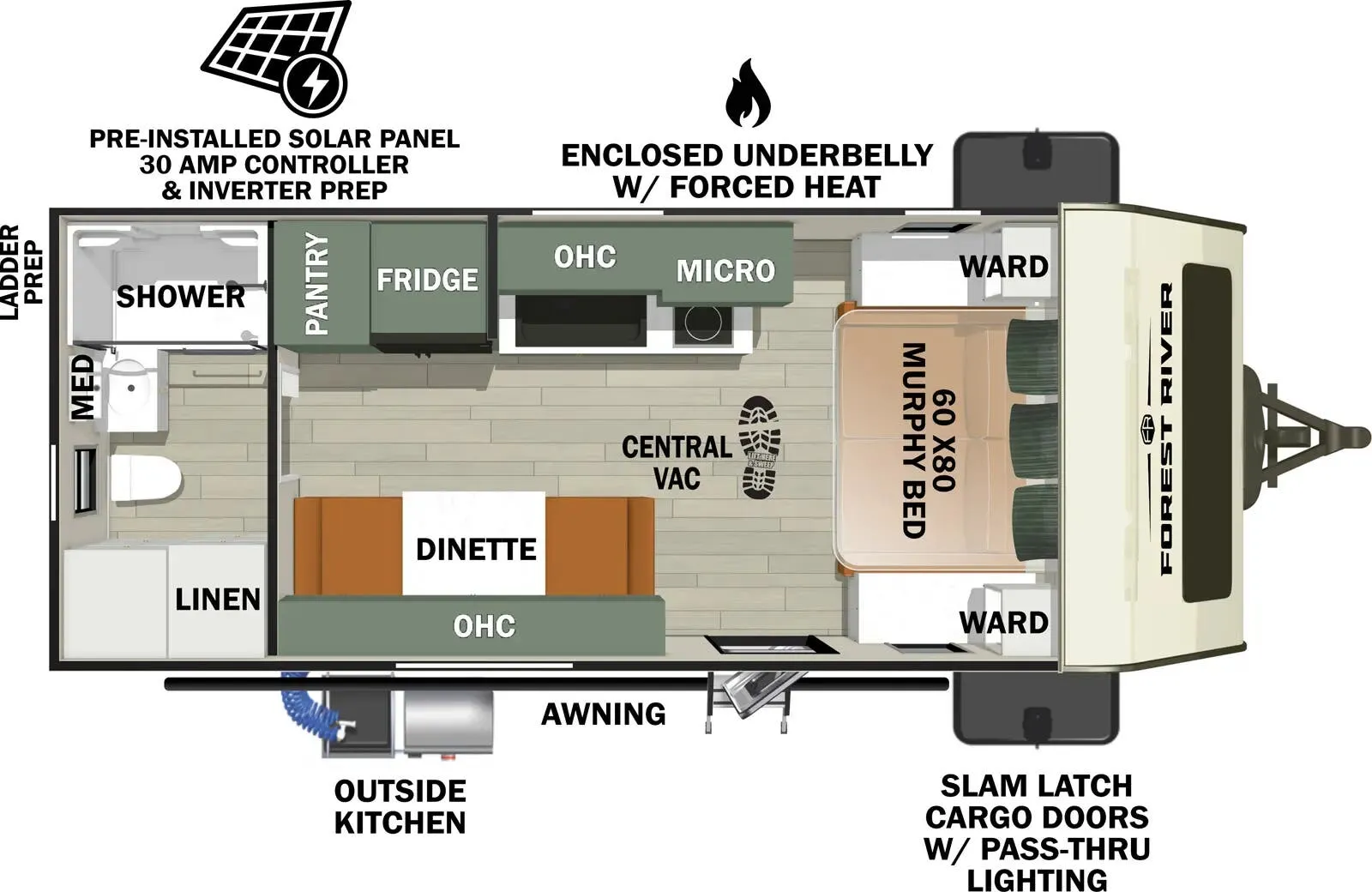 2025 Forest River No Boundaries NB19.2 - Floor plan
