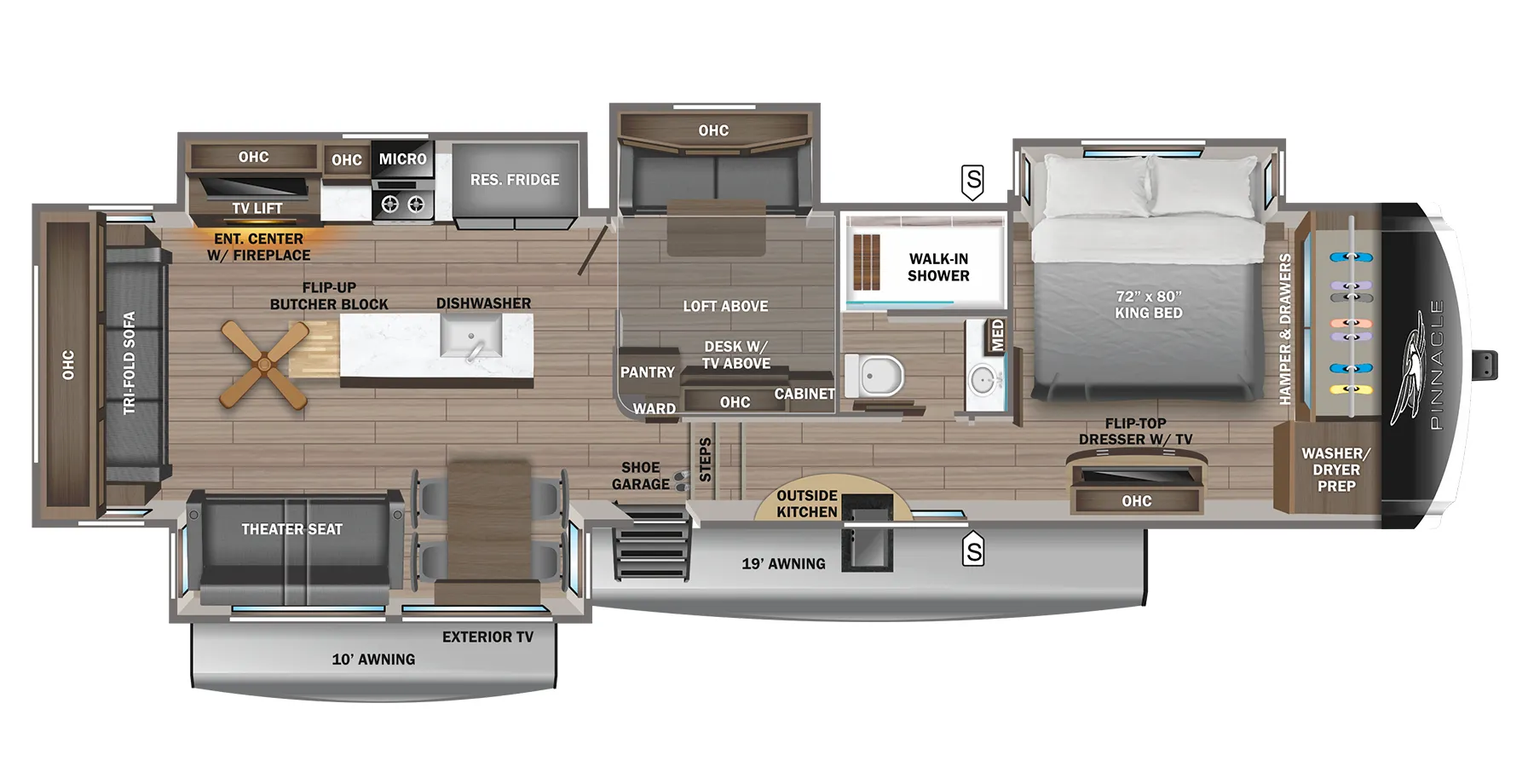 Jayco Pinnacle 37MDQS floor plan
