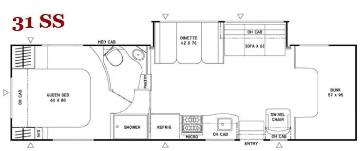 Coachmen Freelander 31SS floor plan