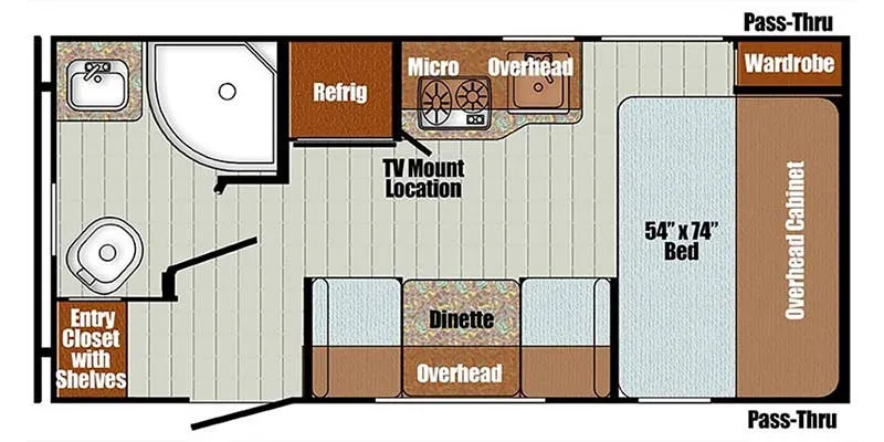 Gulf Stream Vintage Cruiser 17SCD floor plan