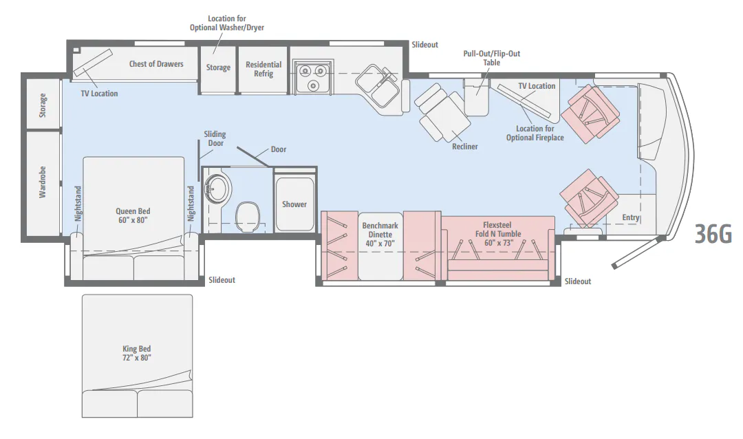 Winnebago Forza 36G floor plan