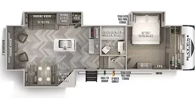 2020 Forest River Salem Hemisphere 286RL - Floor plan