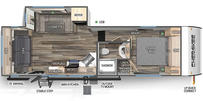 Forest River Cherokee Black Label 245TRBL floor plan