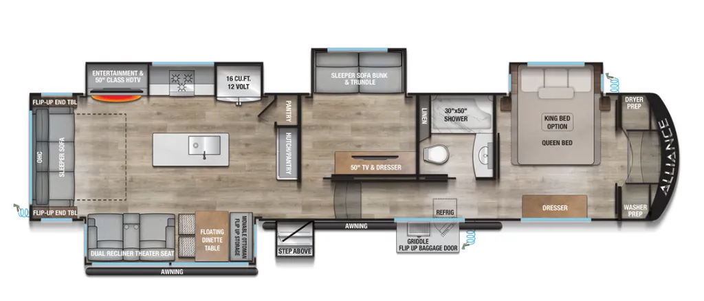 2026 Alliance RV Avenue 39MBR floor plan