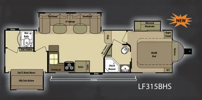 Highland Ridge Open Range Light LF315BHS floor plan