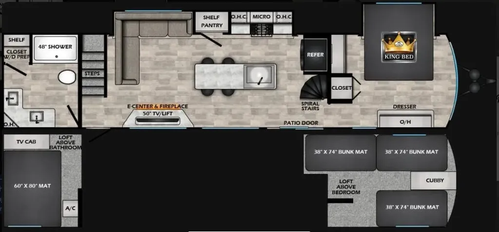 2025 CrossRoads Hampton 390PVL floor plan