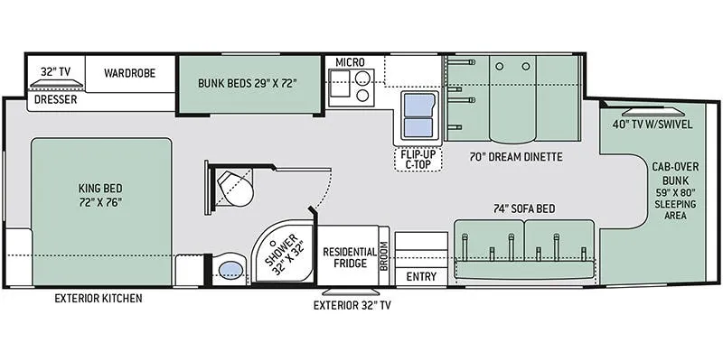 2020 Thor Motor Coach Magnitude BB35 floor plan