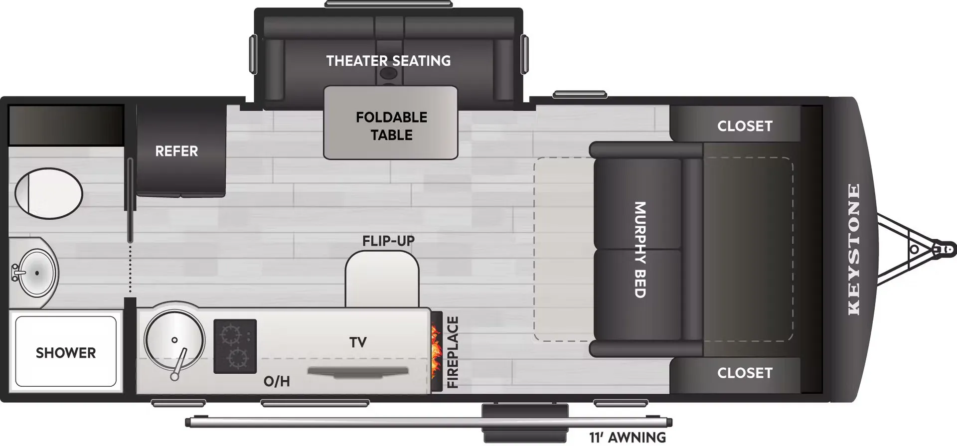 2026 Keystone Sprout 18RBS - Floor plan