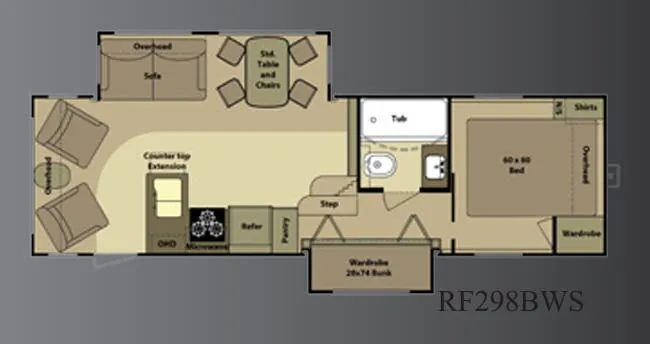 Highland Ridge Open Range Roamer RF298BWS floor plan