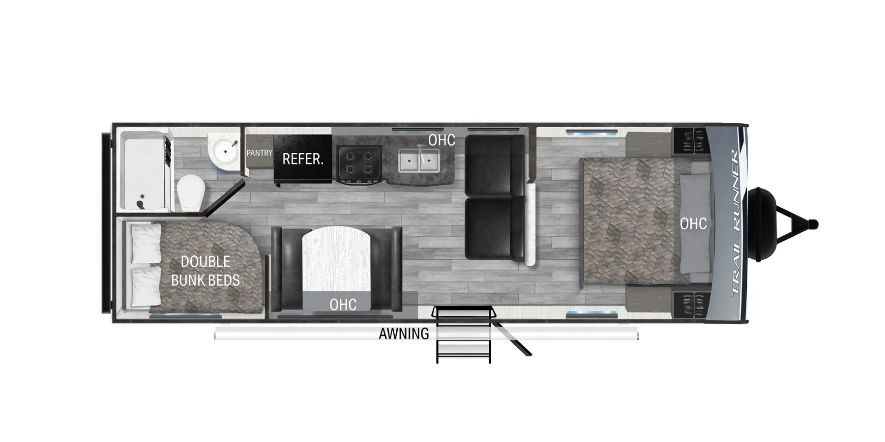 2024 Heartland Trail Runner 251BH - Floor plan