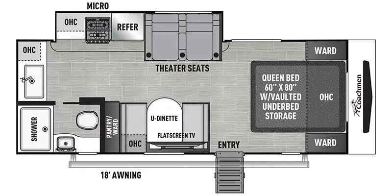 2025 Coachmen Freedom Express Ultra Lite 22MLS floor plan