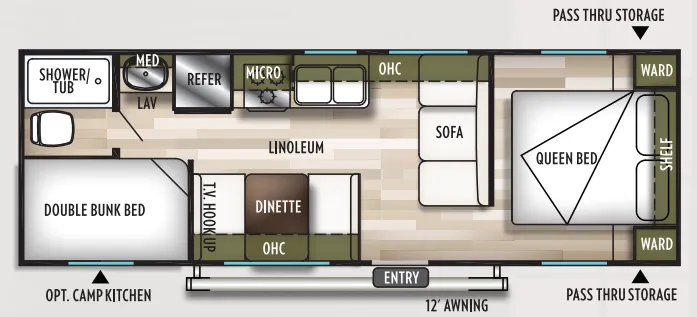 Forest River Wildwood X-Lite 261BHXL floor plan