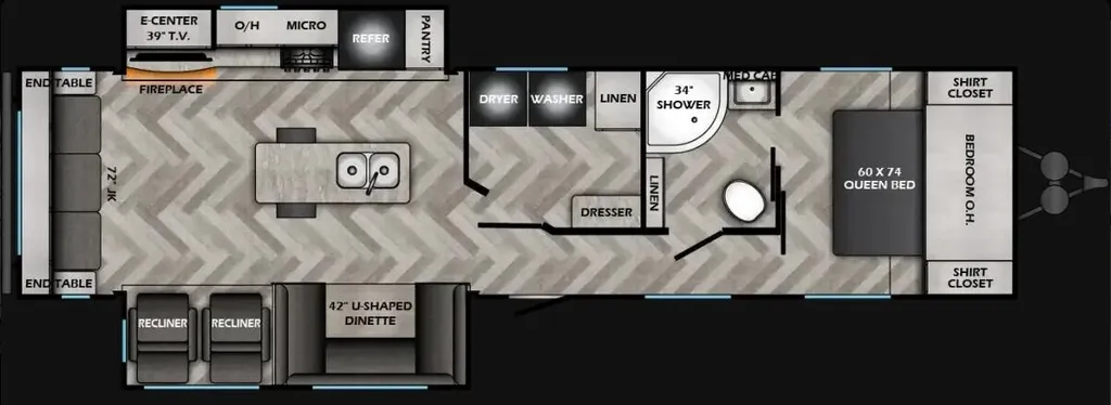 2026 CrossRoads Zinger 340LR floor plan