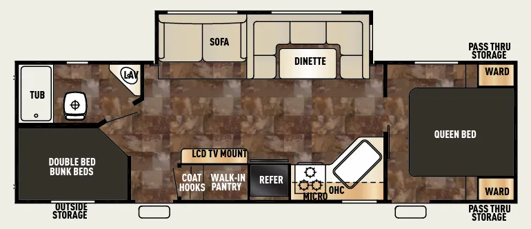 2019 Forest River RV Cherokee 264CK - Floor plan