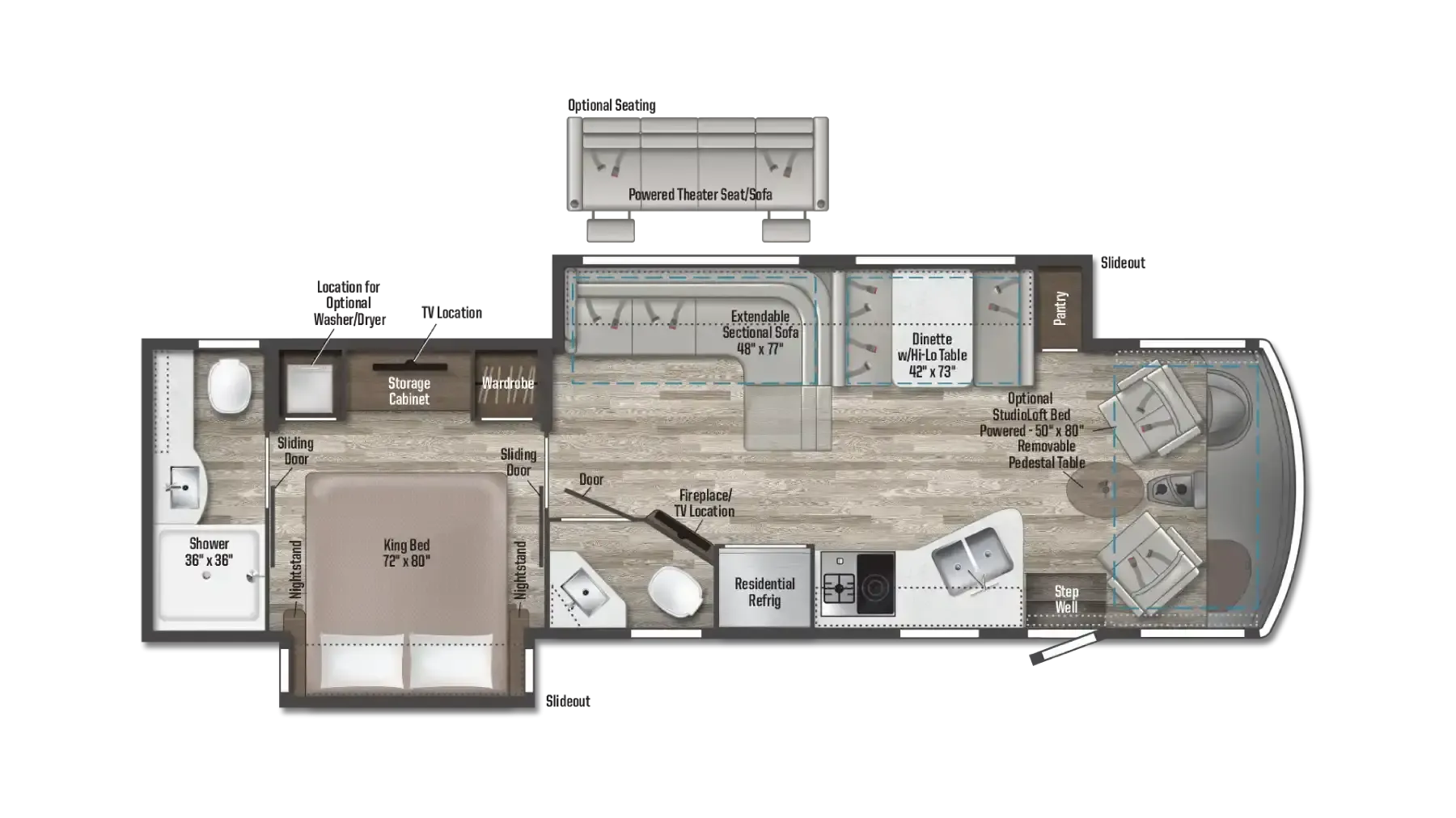 Winnebago Adventurer 35F floor plan