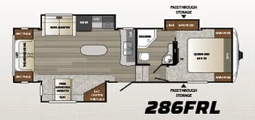 Keystone Outback 286FRL floor plan