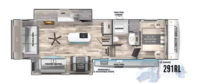 Forest River Cherokee Arctic Wolf 291RL floor plan