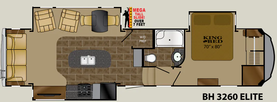Heartland Bighorn 3260 ELITE floor plan