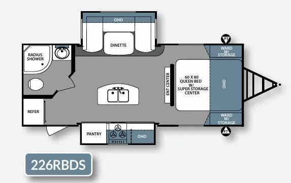 Forest River Surveyor 226RBDS floor plan