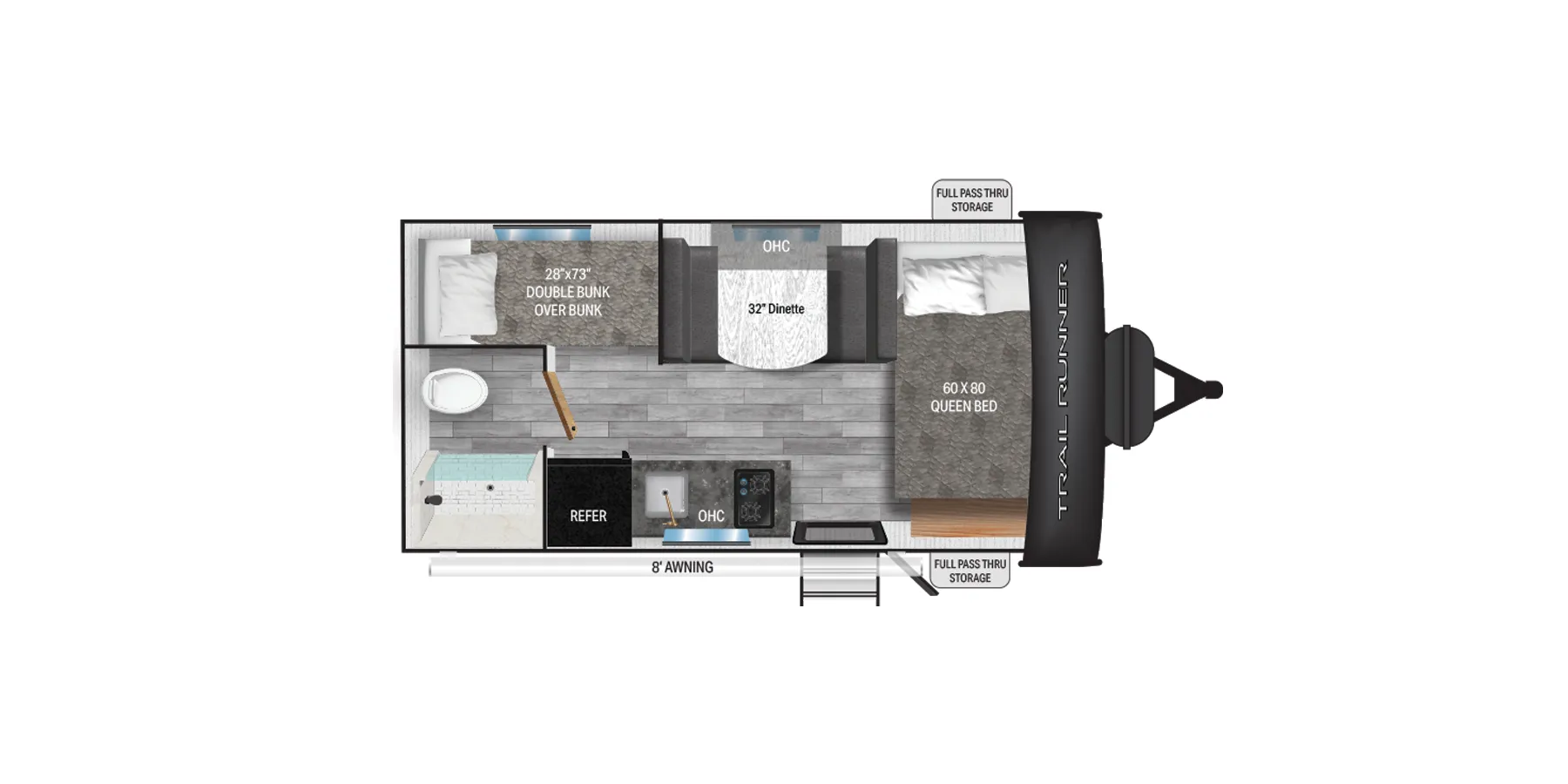 Heartland Trail Runner 171BH floor plan