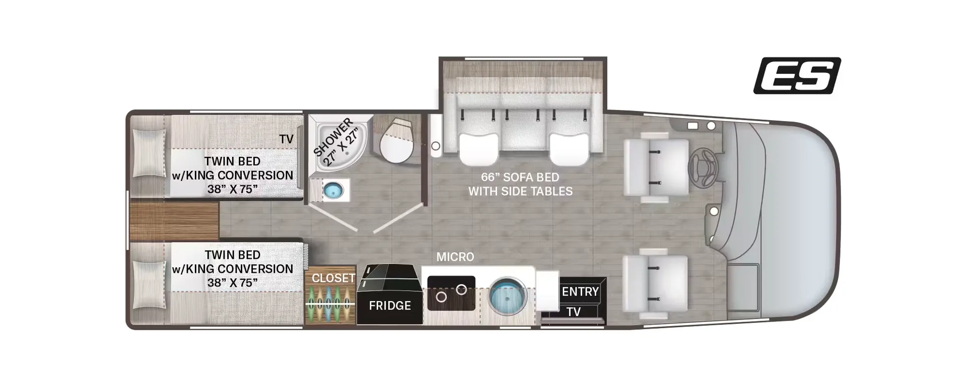 Thor Motor Coach Freedom Traveler A24 floor plan