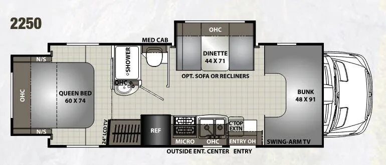2017 Coachmen Prism 2250 - Floor plan