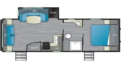 2021 Heartland North Trail 25LRSS - Floor plan
