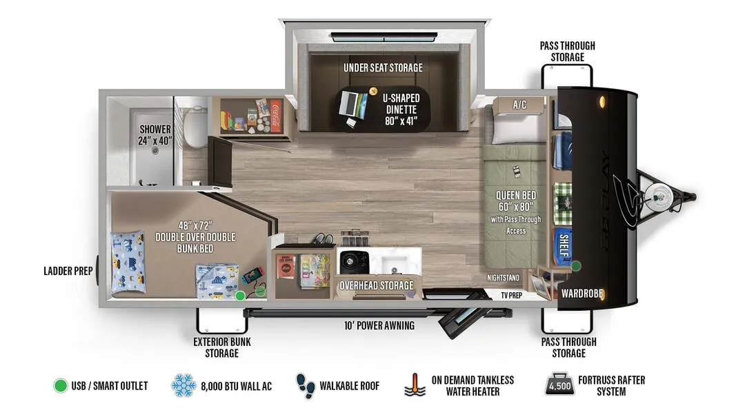 Wayfinder Go Play 17DBS Sport floor plan