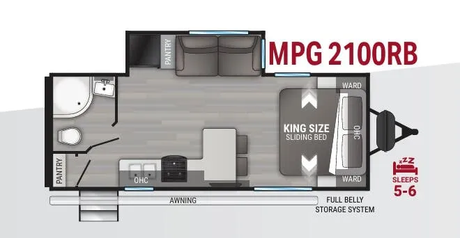 2022 Cruiser RV MPG 2100RB floor plan