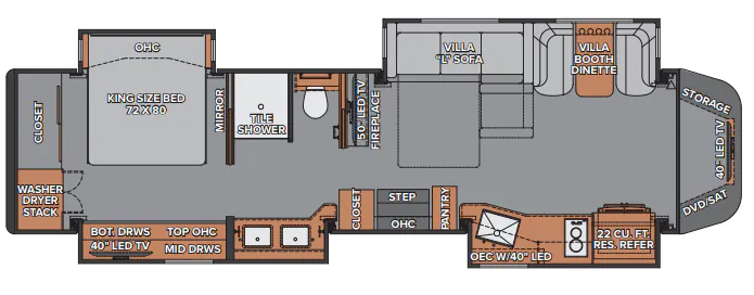 Renegade RV Ikon 34MB floor plan
