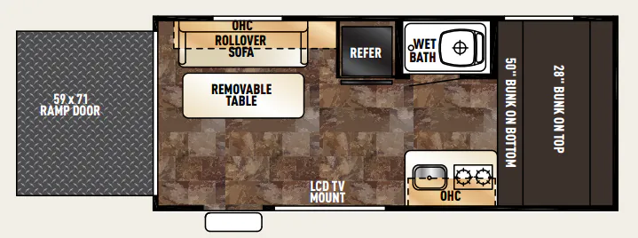 Forest River Cherokee Wolf Pup 17RP floor plan