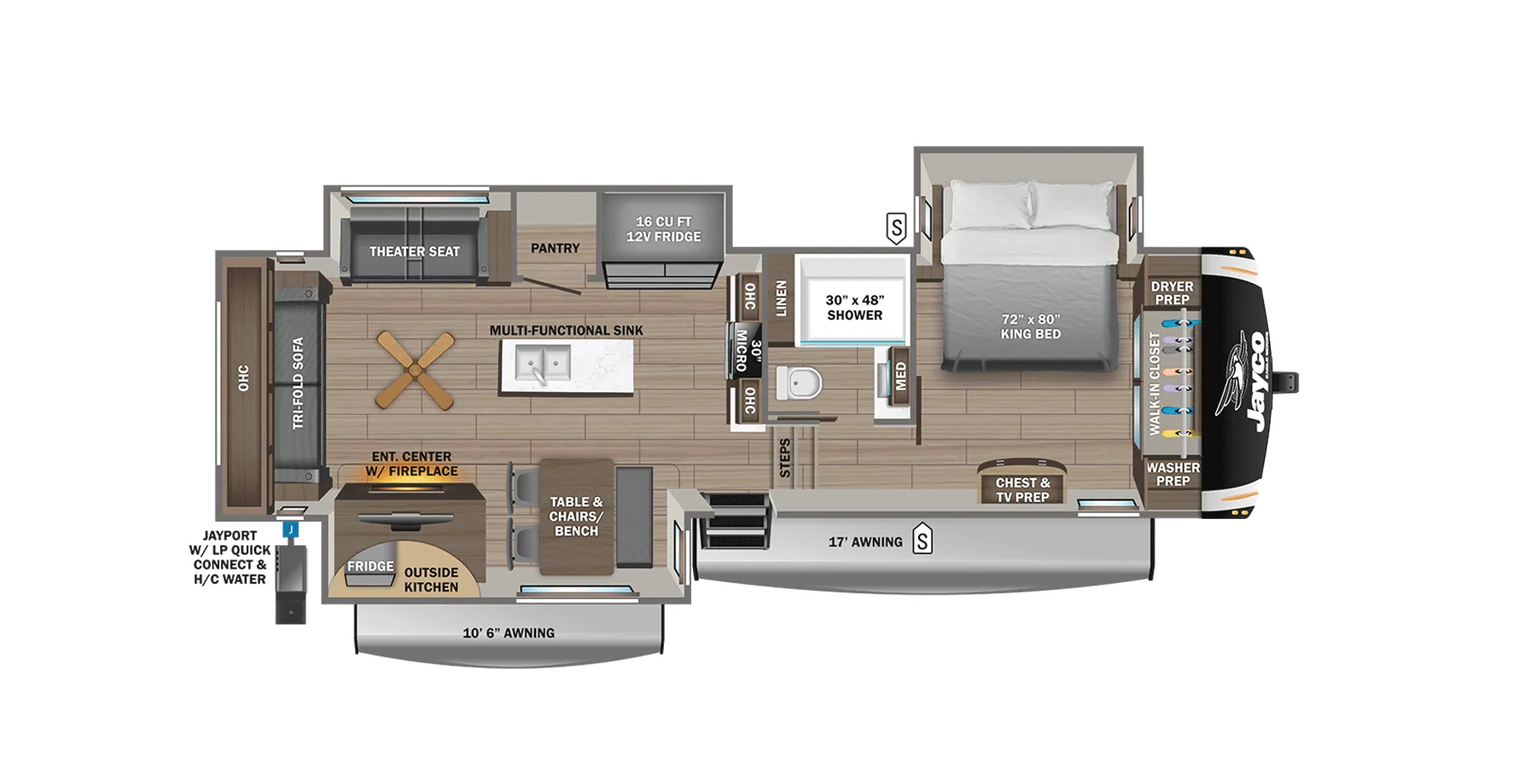 Jayco Eagle 317RLOK floor plan