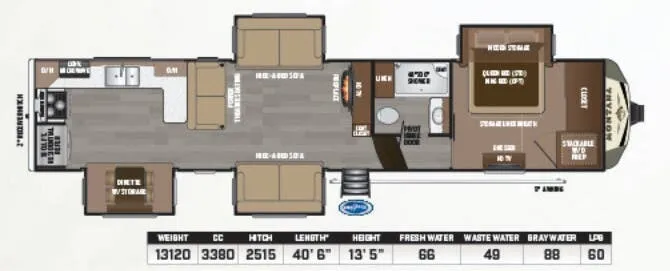 Keystone Montana 3700LK floor plan